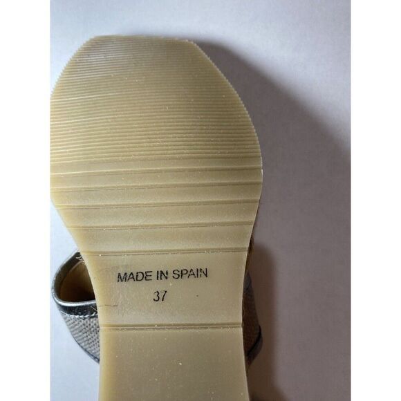 ANDRE ASSOUS Womens Espadrille Arabella Toe Wedge Slip On Sandals Shoes 37 - Picture 8 of 10